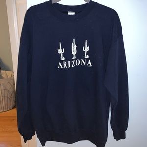 navy arizona crew neck sweatshirt
